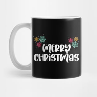 Merry Christmas Snowflakes Design Mug